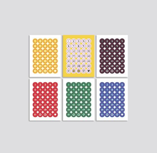 [프롬하오팅] Numbers 1-31 숫자 스티커