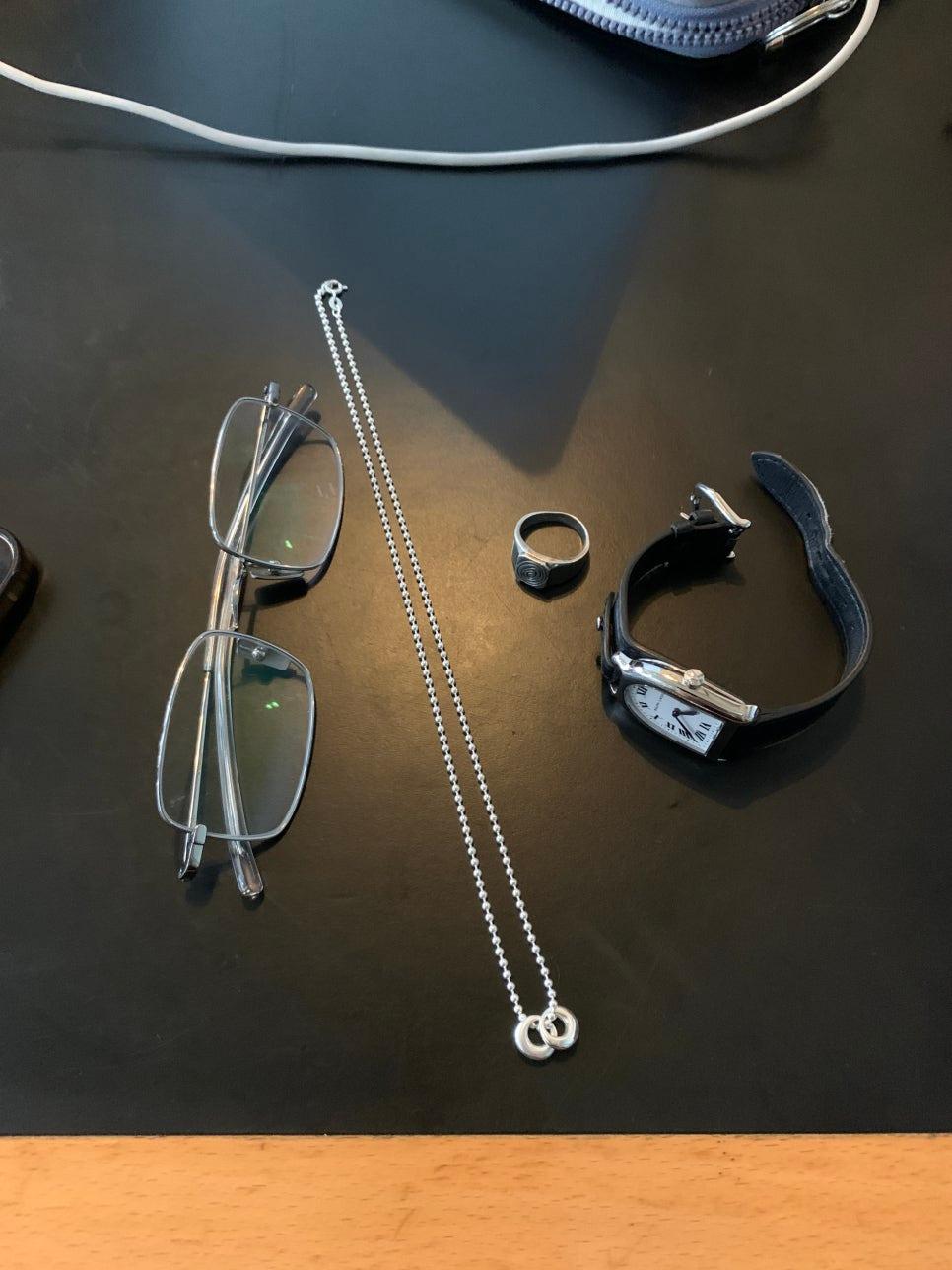 double half moon silver necklace[MADE](4차재입고)[당일발송]