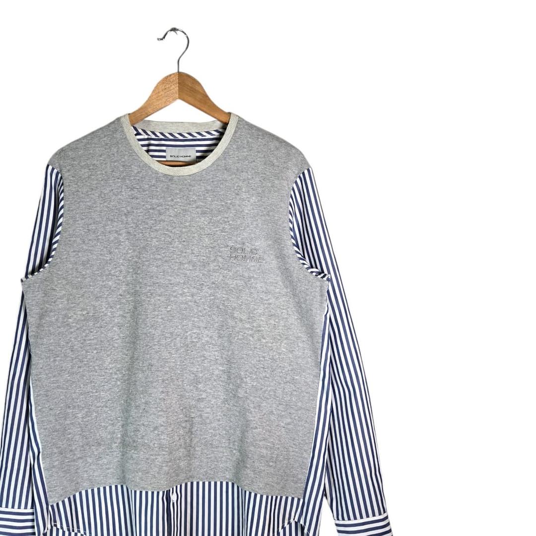 17FW 솔리드옴므 스트라이프 맨투맨 셔츠 | 후루츠패밀리