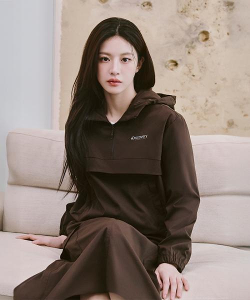 여성 내추럴 우븐 트레이닝 아노락 (Brown)