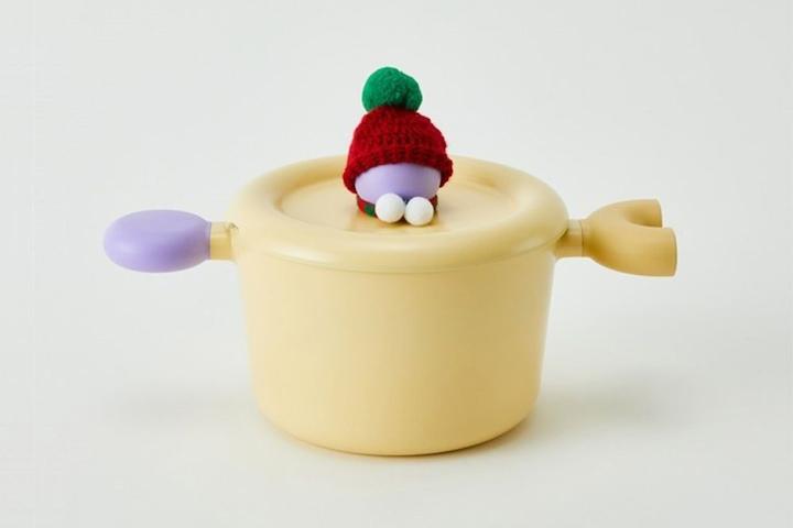 인덕션 IH 양수냄비 18cm (라이트옐로우)