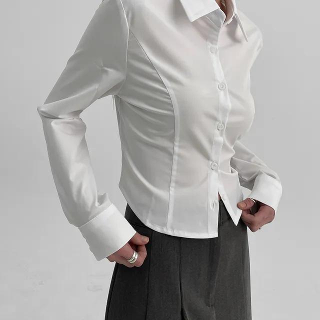 [2만장판매] [MADE] 샤큰 베이직 셔츠 (2TYPE) [데일리 기본 상의 슬림 포인트 자체제작 개강 대학교 새학기 봄]