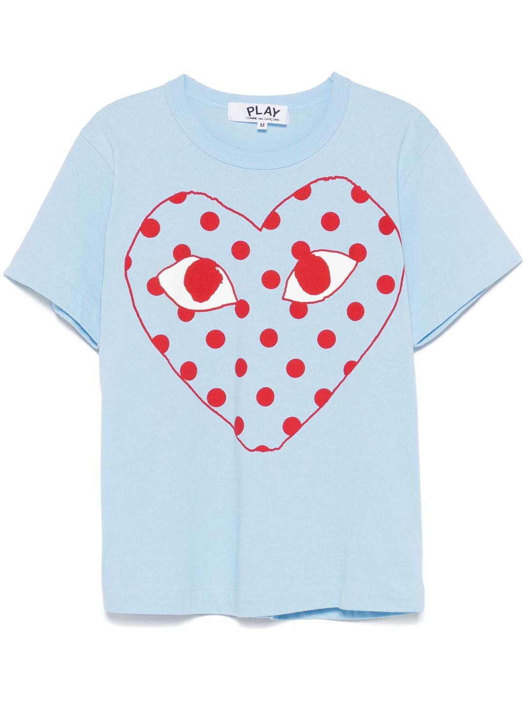 Neon Polka Dot Heart Tee Unisex