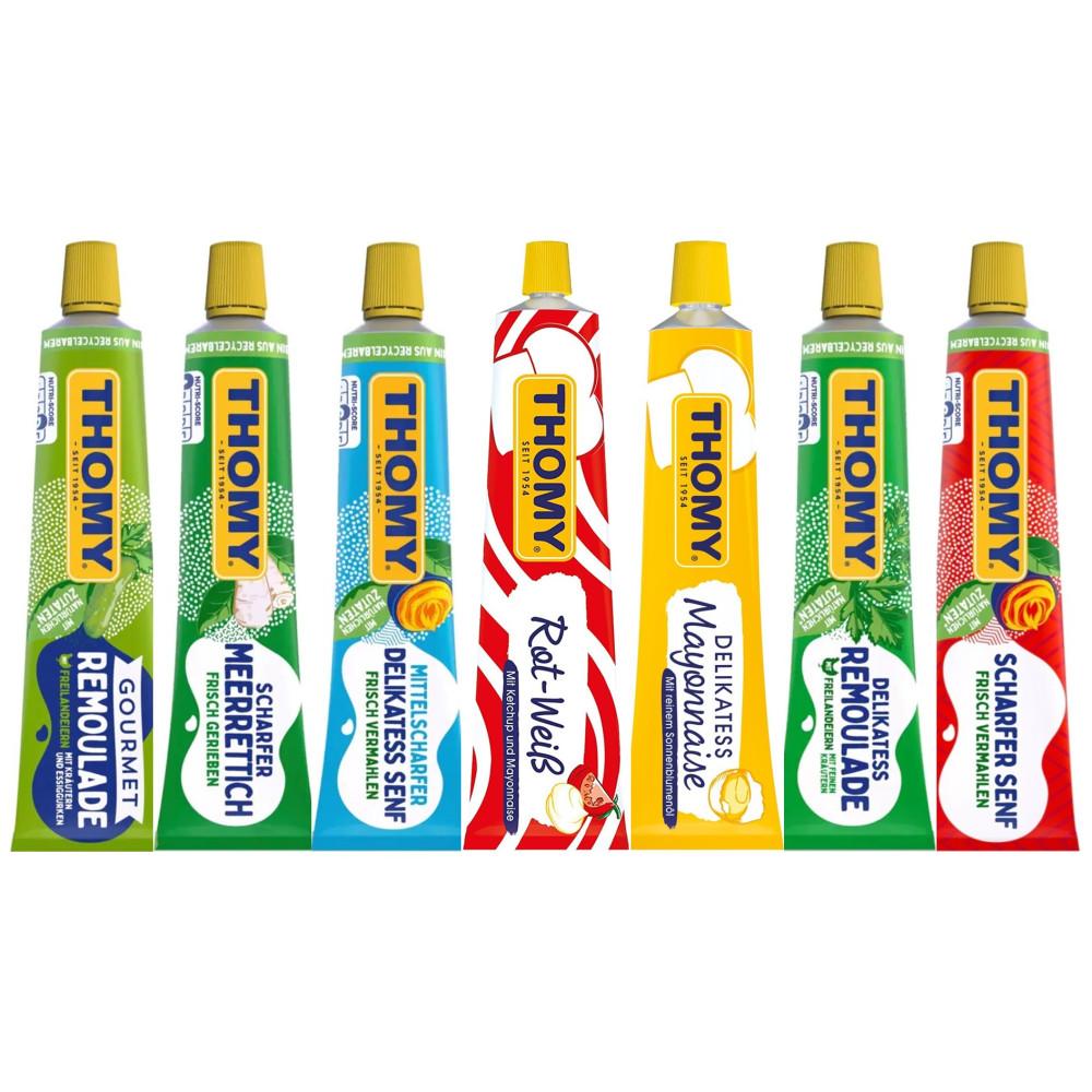 토미 THOMY 마요네즈 케요네즈 머스타드 고추냉이 레물라드 튜브형 7종 모음