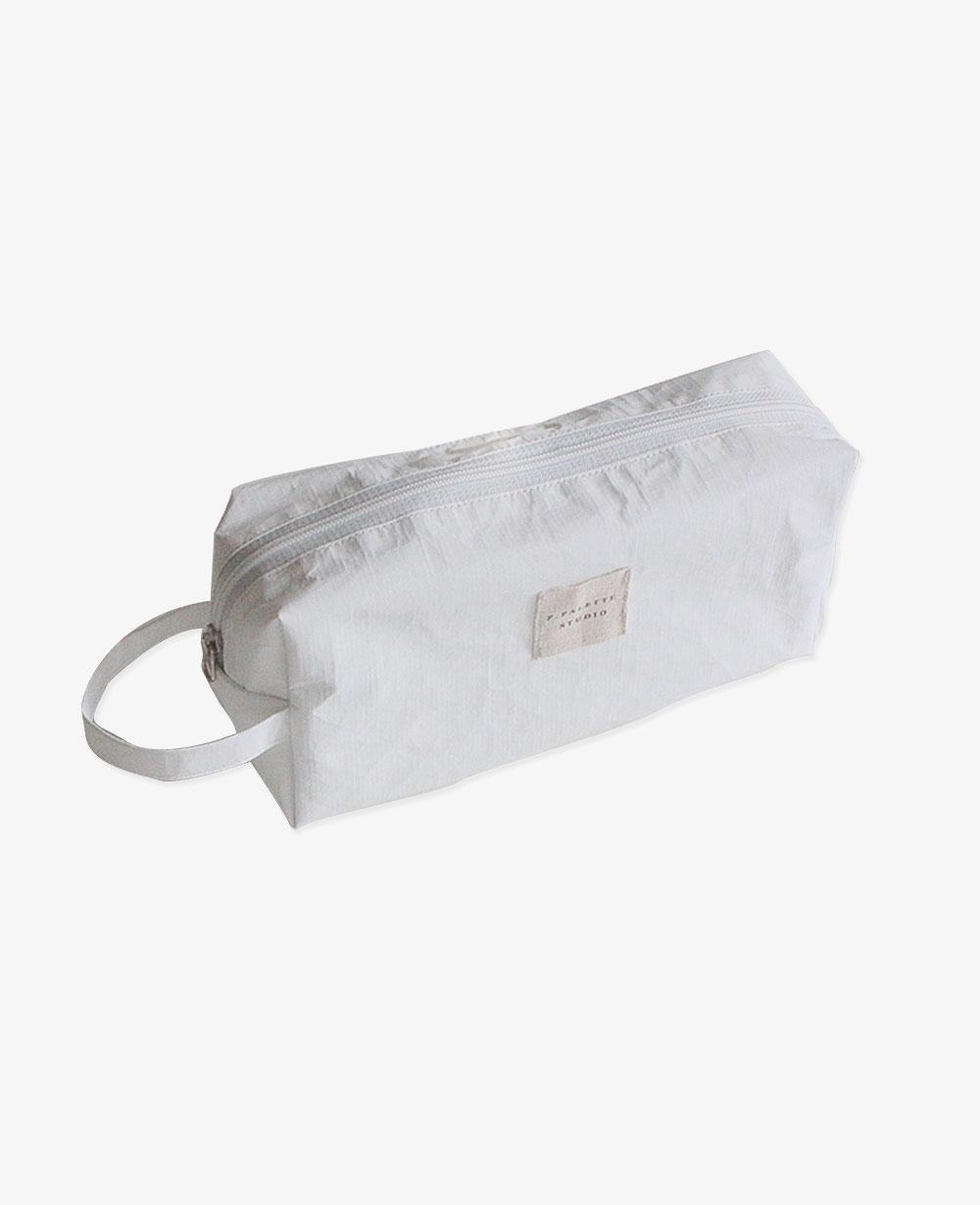 [PURE WHITE] Lightweight daily pouch / pencil case