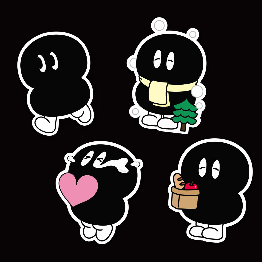 아기물렁이 미니 엽서 (4종)