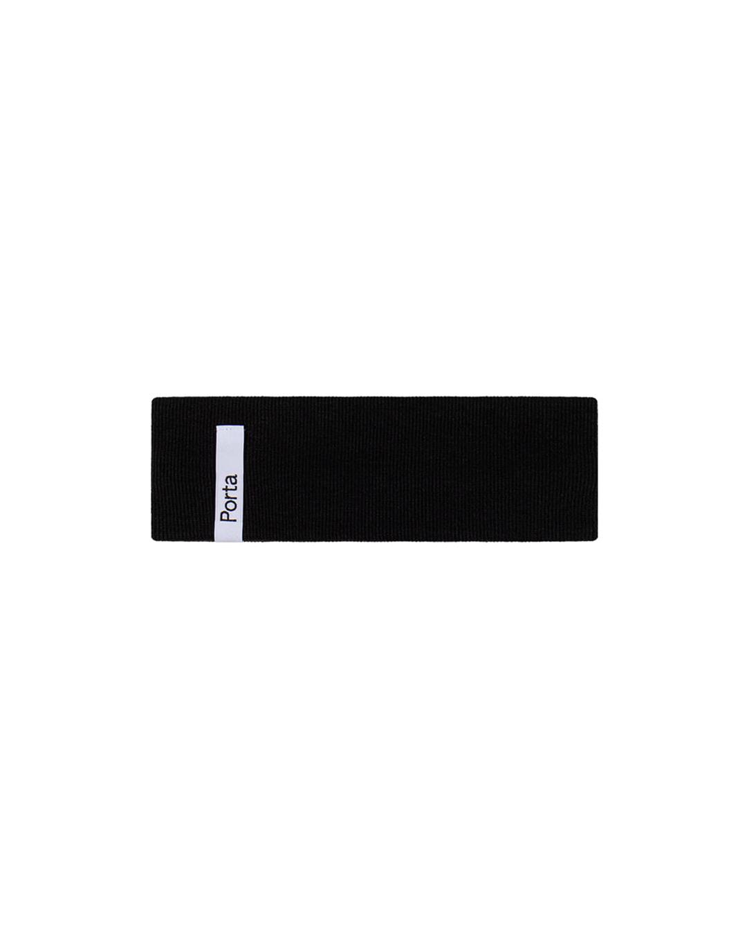 PORTA LOGO HAIR BAND, BLACK
