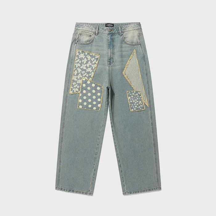 PATTERN PATCHWORK WIDE DENIM PANTS_BLUE(NG2GSUD110A)