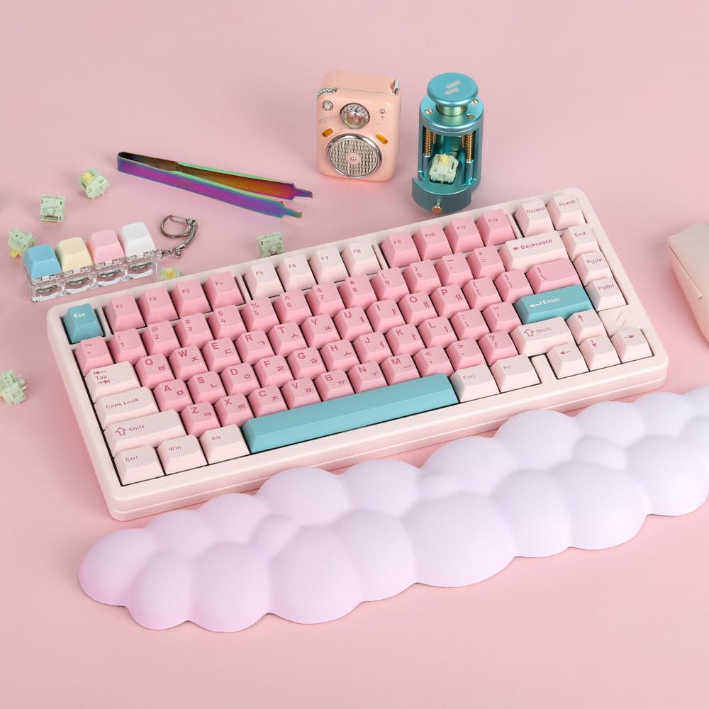 SPM 조약돌75 유무선 알루미늄 게이밍 기계식 키보드 (파우더 핑크) 