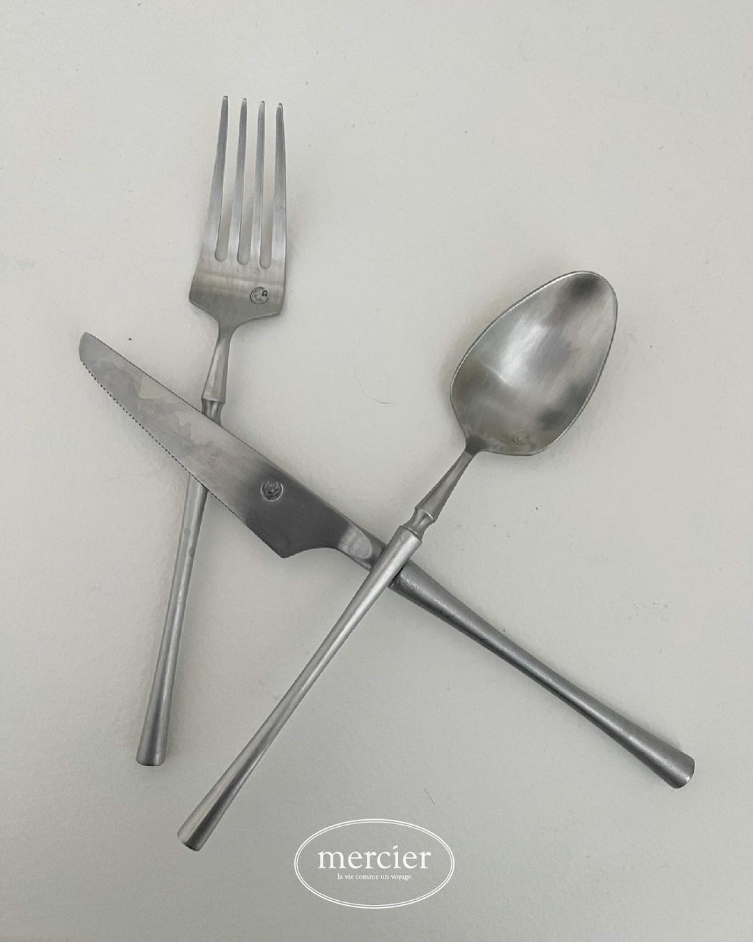 Matt Stainless line cutlery set