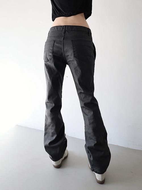 클라따 [4/28 순차배송] black coating jeans