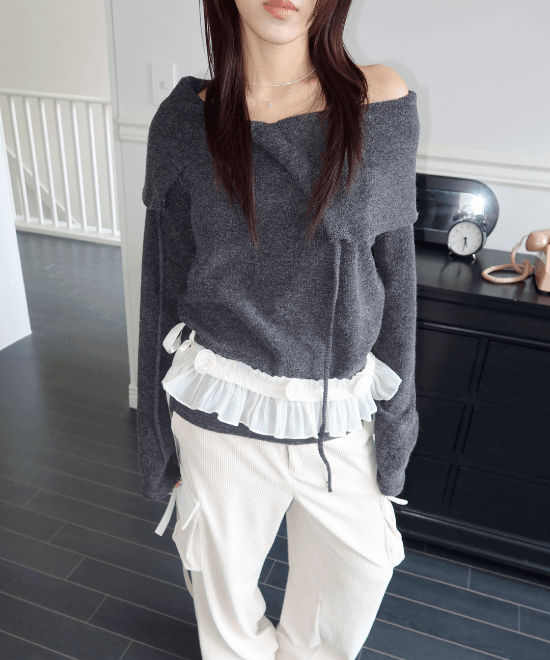 UNBAL OFF-NECK KNIT