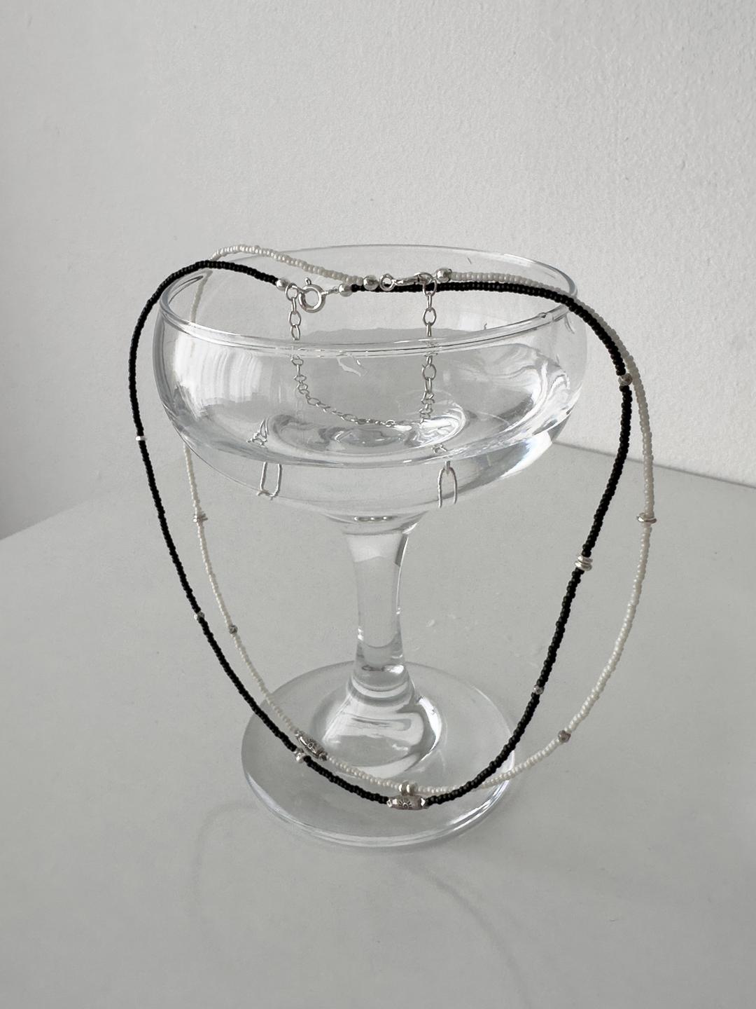 [실버 925] 에스닉 비즈 목걸이 2color