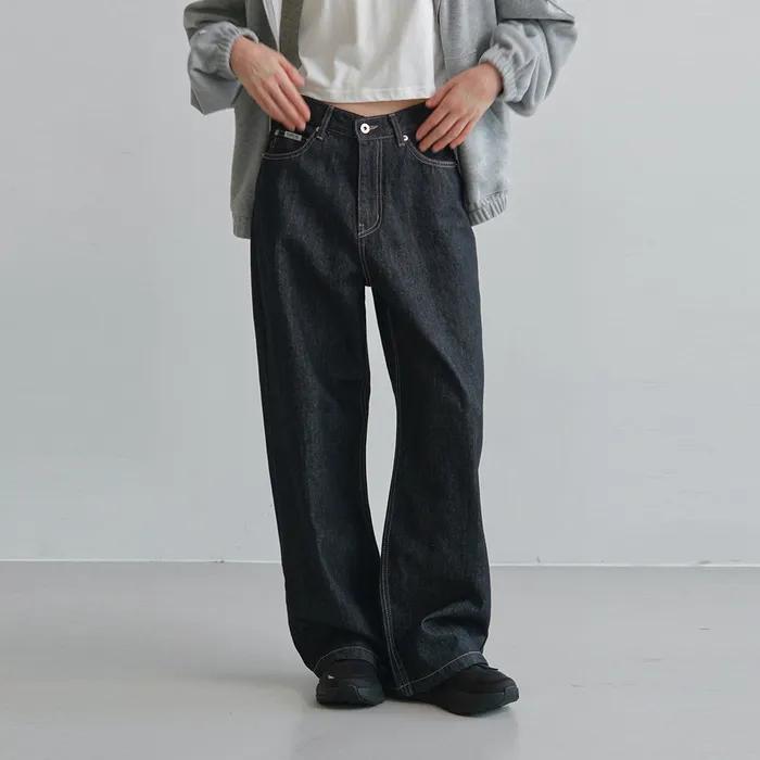 [2차/예약배송] [기장선택] Boy loose nonfade denim (raw denim)