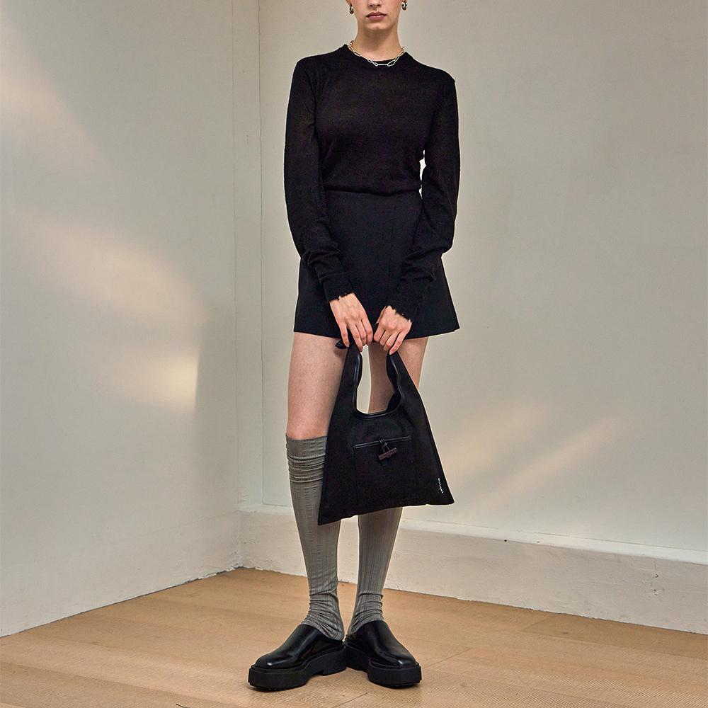 jouy mini (쥬이 미니백) 캔버스백 미니백 blk/blk