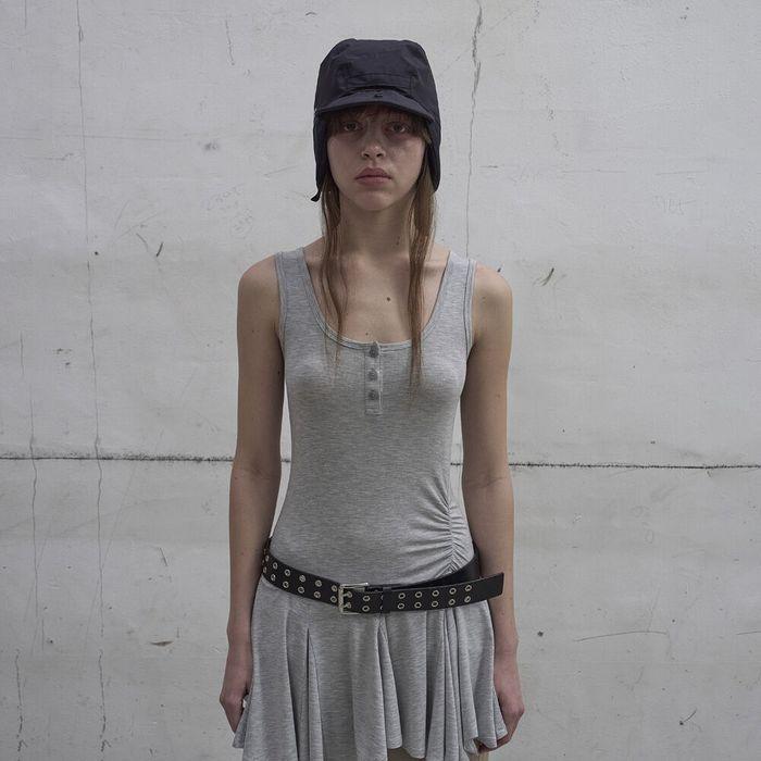 [3rd REORDER] DOUBLE EYELET LEATHER BELT (BLACK)