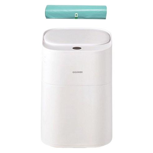 꿈비 냄새차단 스마트 센서 휴지통 + 리필 봉투 1롤 세트