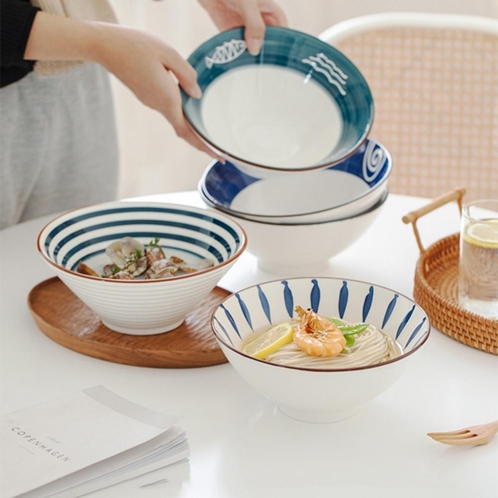 일본풍 덮밥 라면 국수 우동그릇 예쁜 도자기 일식면기