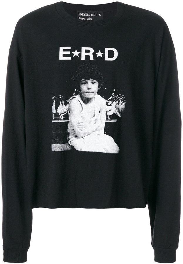 T-shirt à manche longue imprimé noir Enfants Riches Deprimes