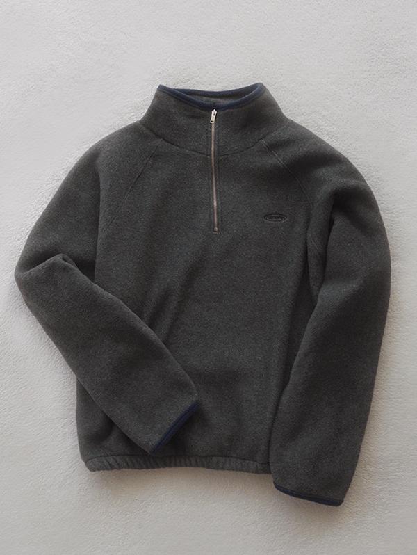 슬로우앤드 made. Memories 자수배색 플리스 반집업 - 3 color