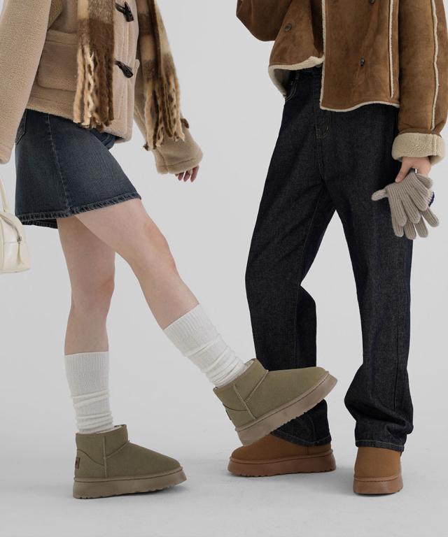 착한구두 🔥2만족돌파 자체제작 퍼안감 숏 부츠 털안감 통굽부츠 니삭스 레그워머 삿포로 겨울신발 어그 어그부츠 토빈 WTSDR4f875