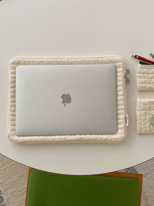 Clam Tablet&Laptop case _ Soft cream (3Size)