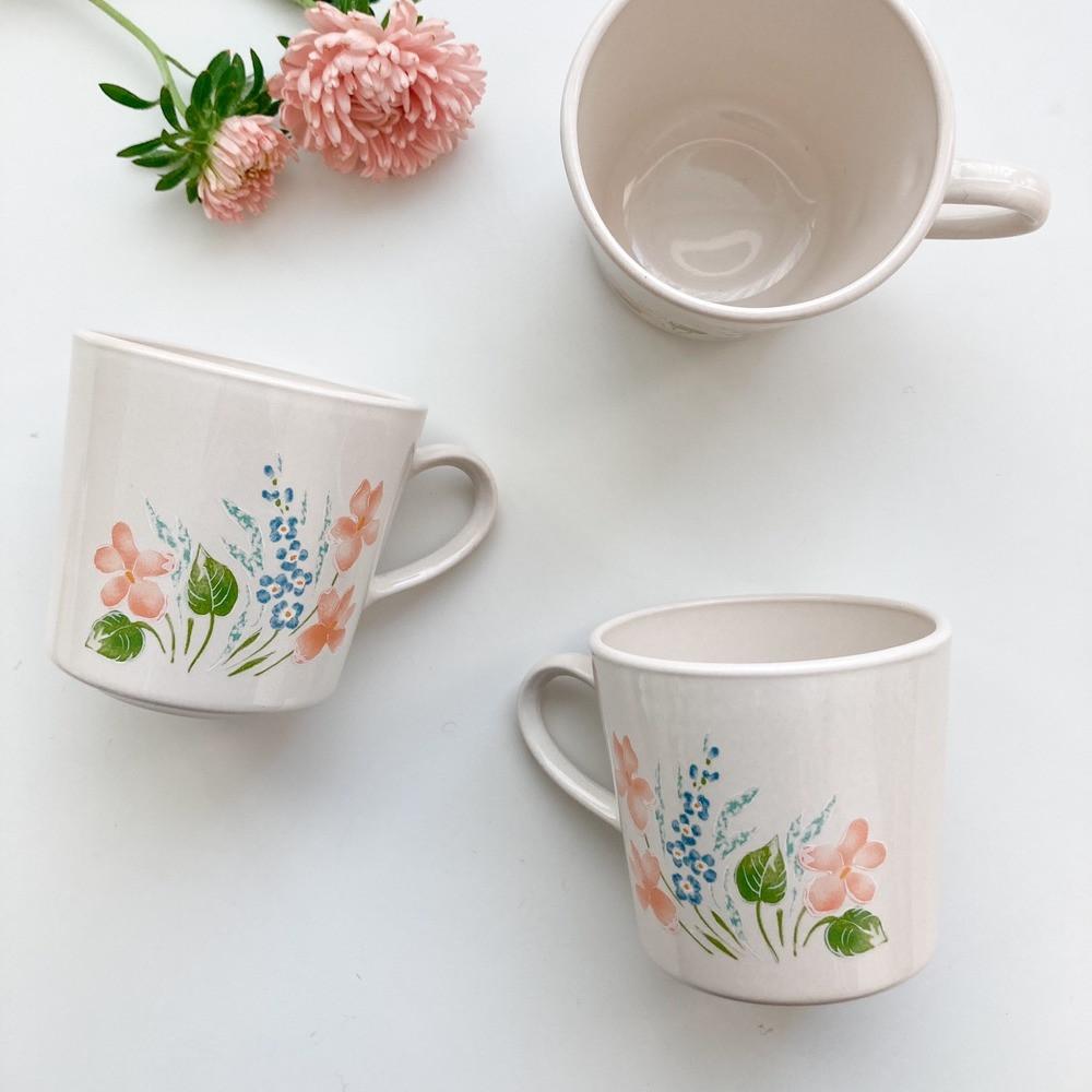 [빈티지] 코렐 글레노라 머그 컵 머그잔 / 코닝 코너스톤 라떼 커피잔 홈카페 예쁜 그릇