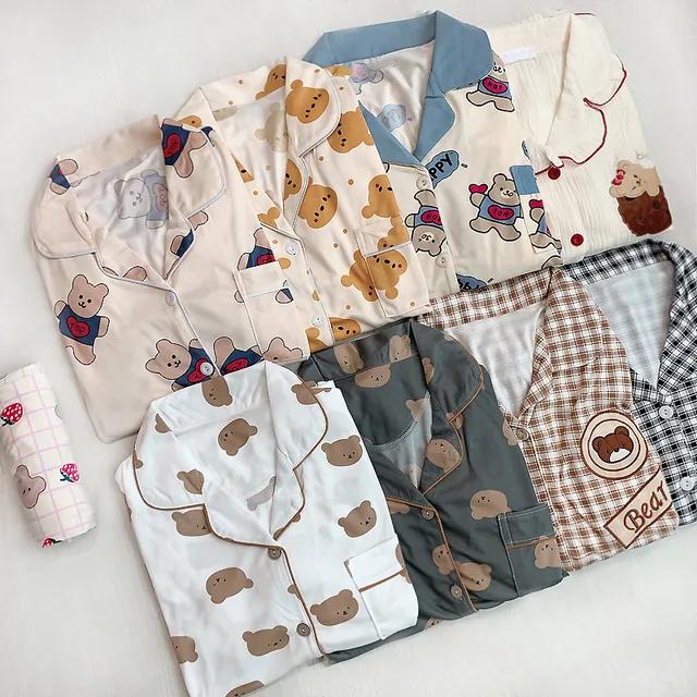 인기잠옷 20종 곰돌이 테디베어 파자마 상하세트 여름 홈웨어 파티 선물