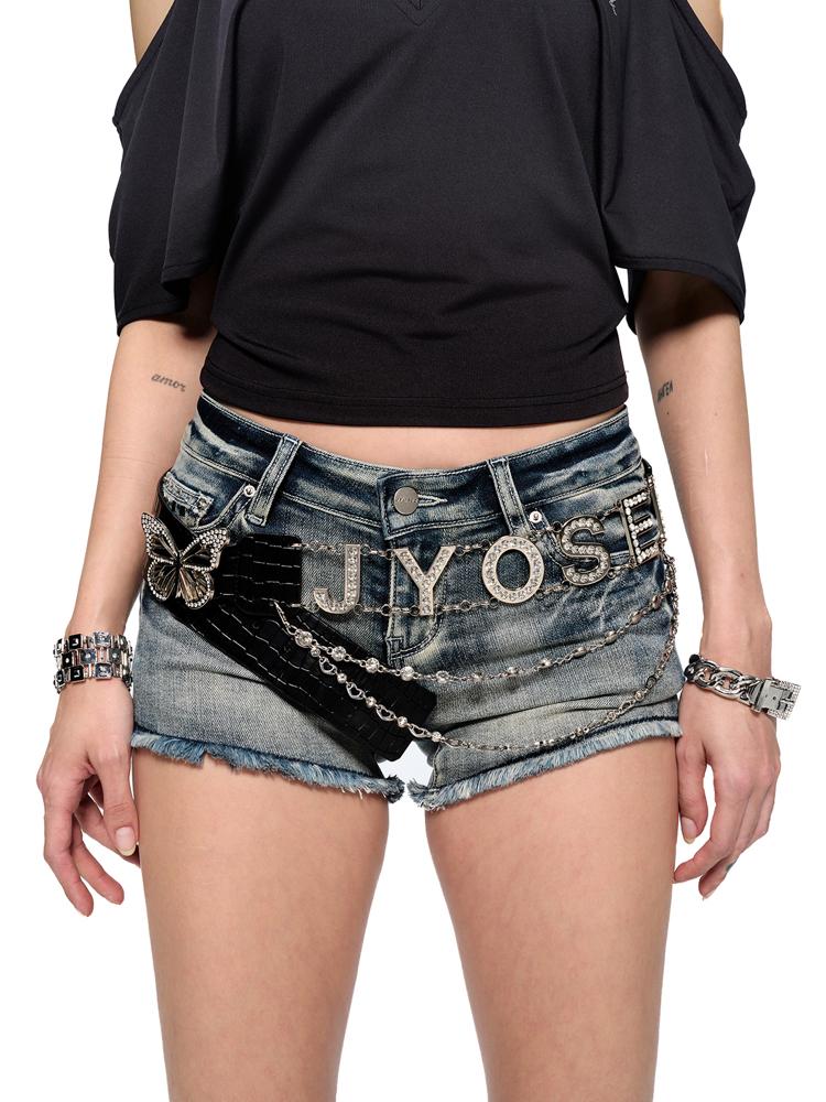 JYOSEI Heavy Duty Low Waist Denim Shorts