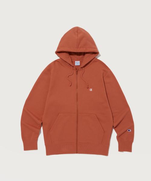 베이직 C로고 후드 집업 Normal Coral