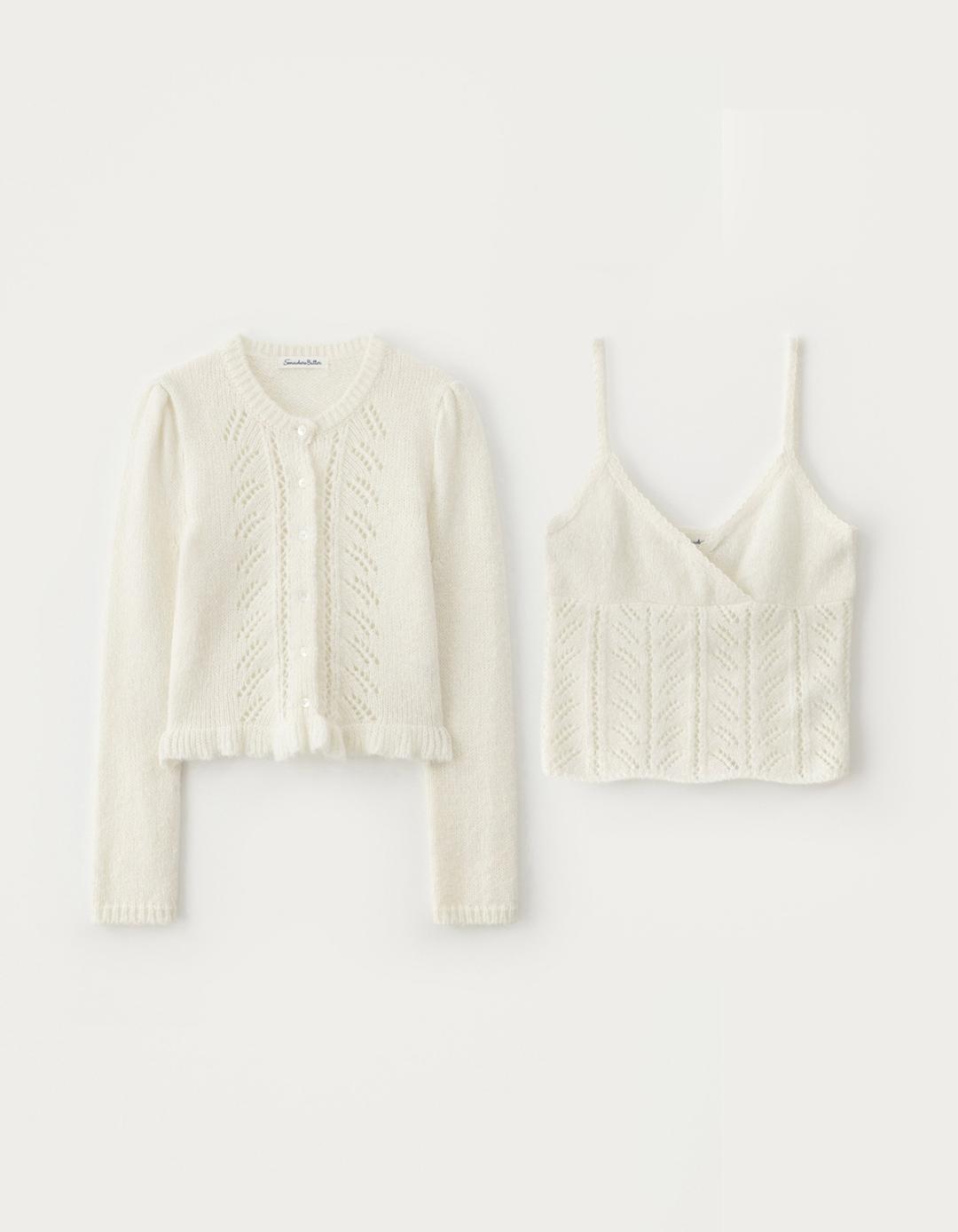 [Release] 9.17 출고 Blush Frill Cardigan Set - Ivory