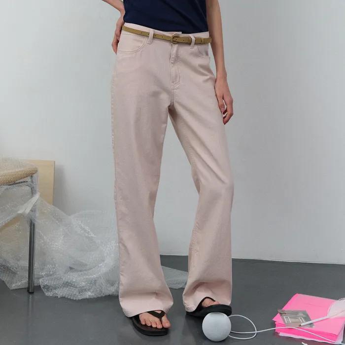 Relaxed Light Cotton Pants - Blush Pink