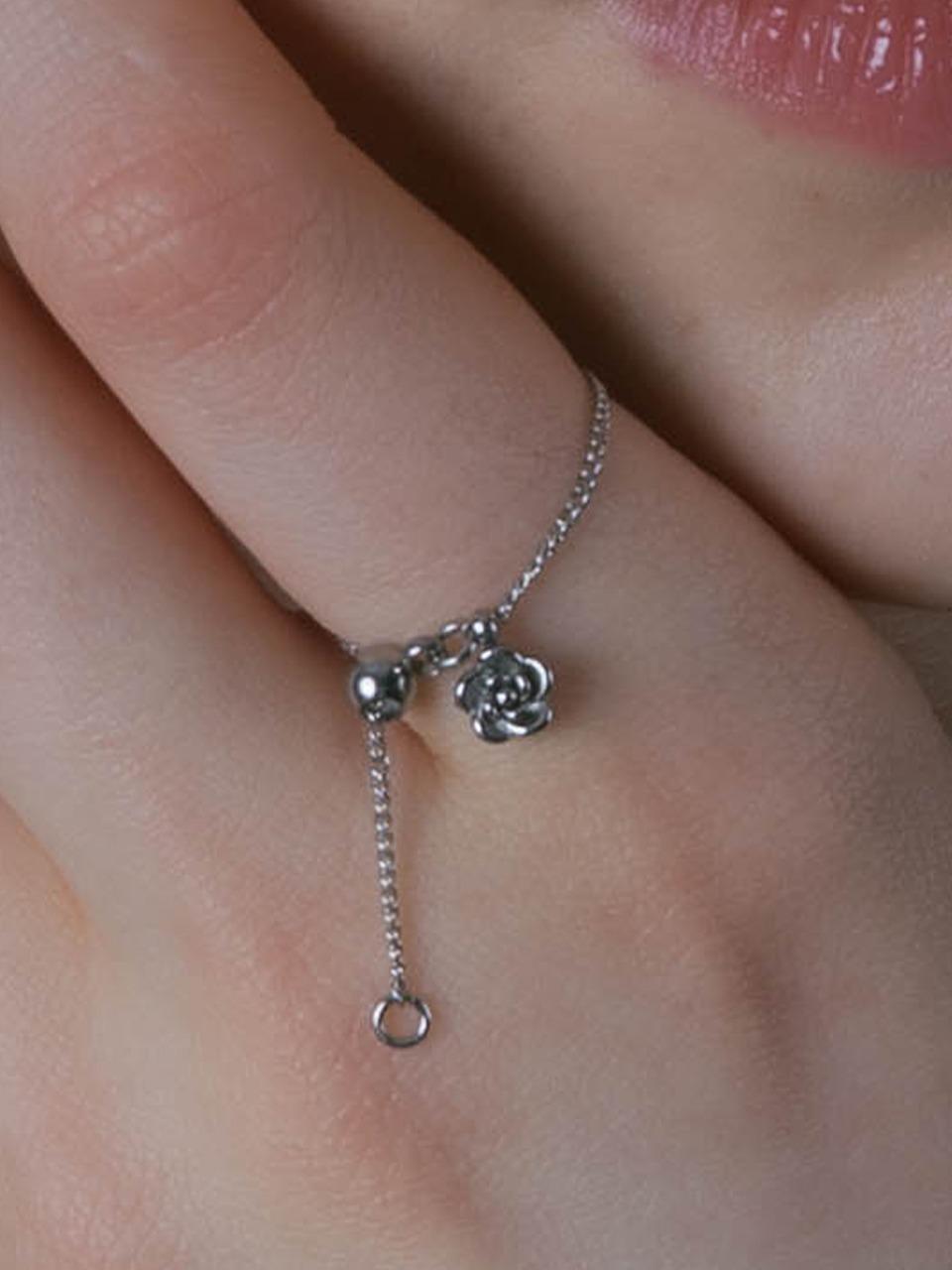 베이비 로즈 체인 반지_PM25R002SS