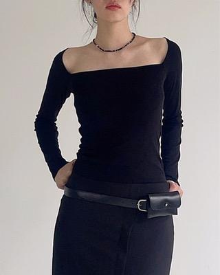 bagle square neck tee (3color)