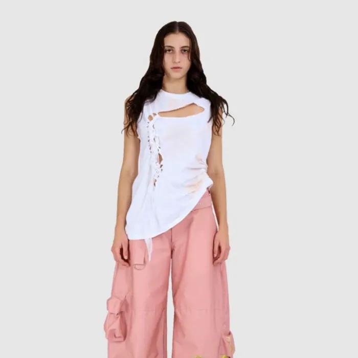 (W) NASH LACE TANK TEA STAINS