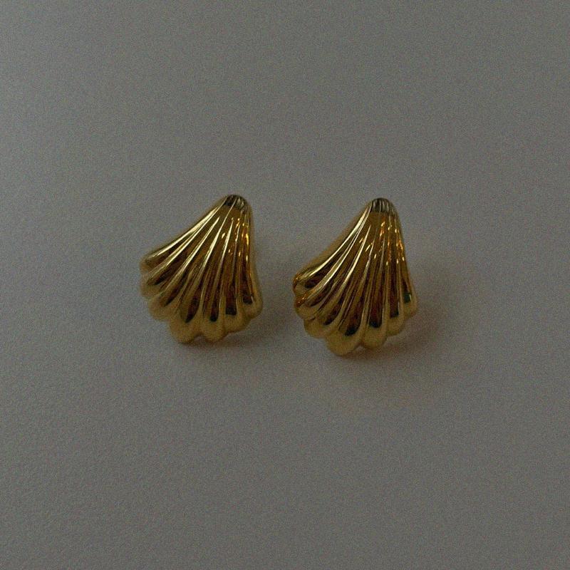 VINTAGE SHELL 925실버 쉘 조개 쉐잎 귀걸이