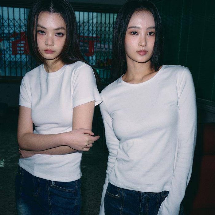 [2PACK] 투 팩 올데이 라운드 티셔츠 [블랙/그레이/화이트]