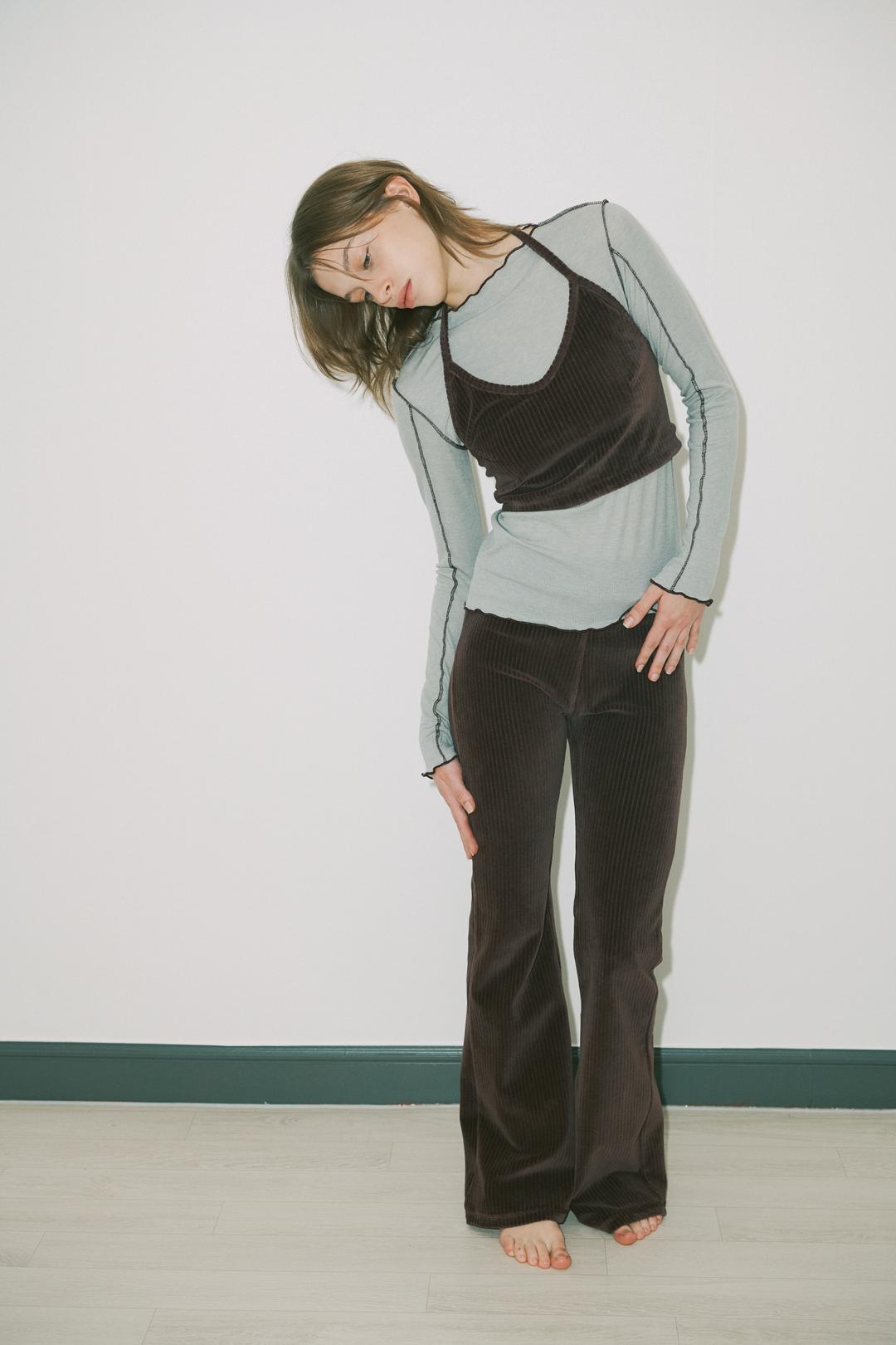 betty bootcut pants 베티 부츠컷 팬츠_dark brown