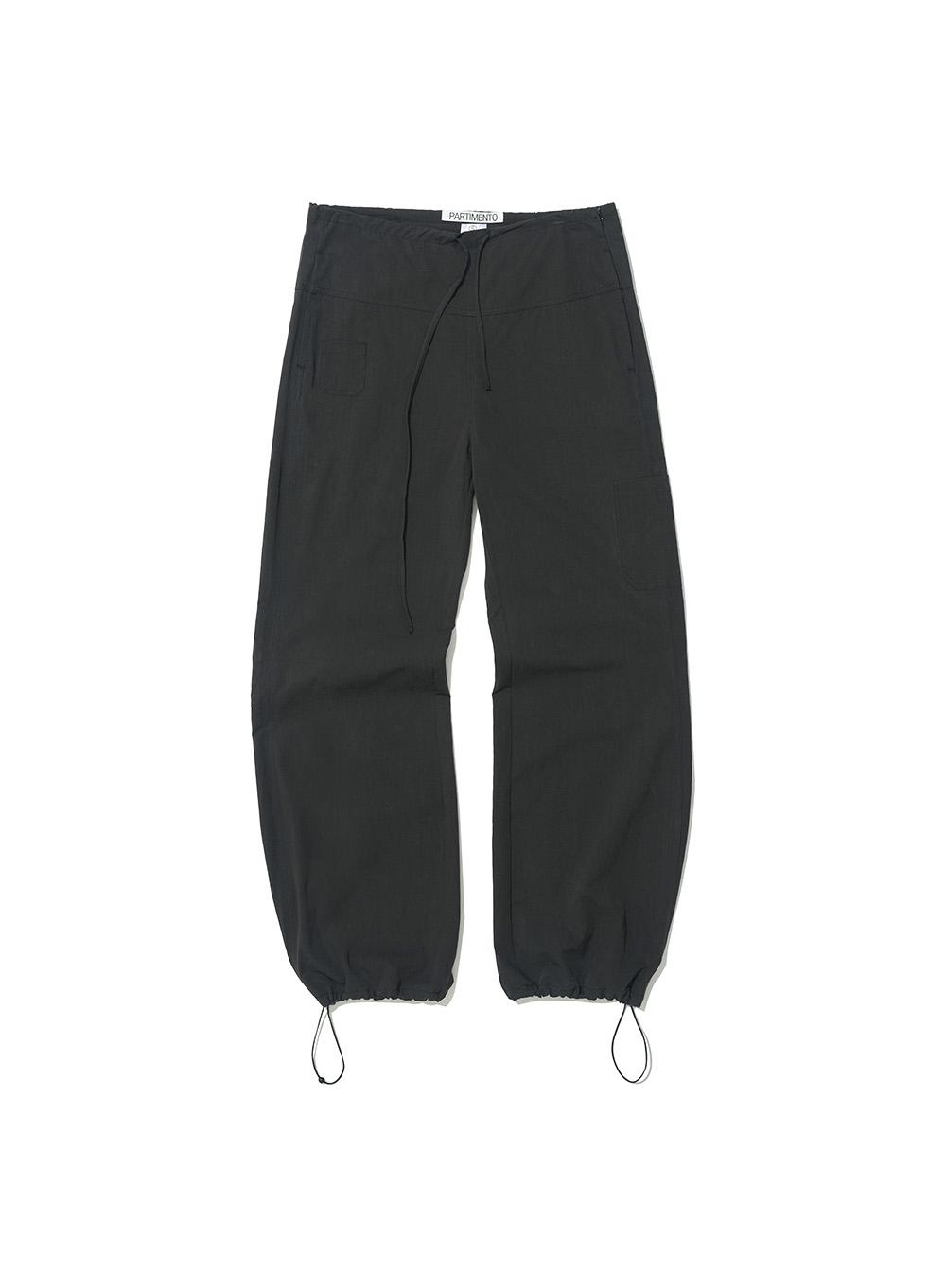 [WOMEN] ROUNDING DRAWSTRING PANTS_BLACK