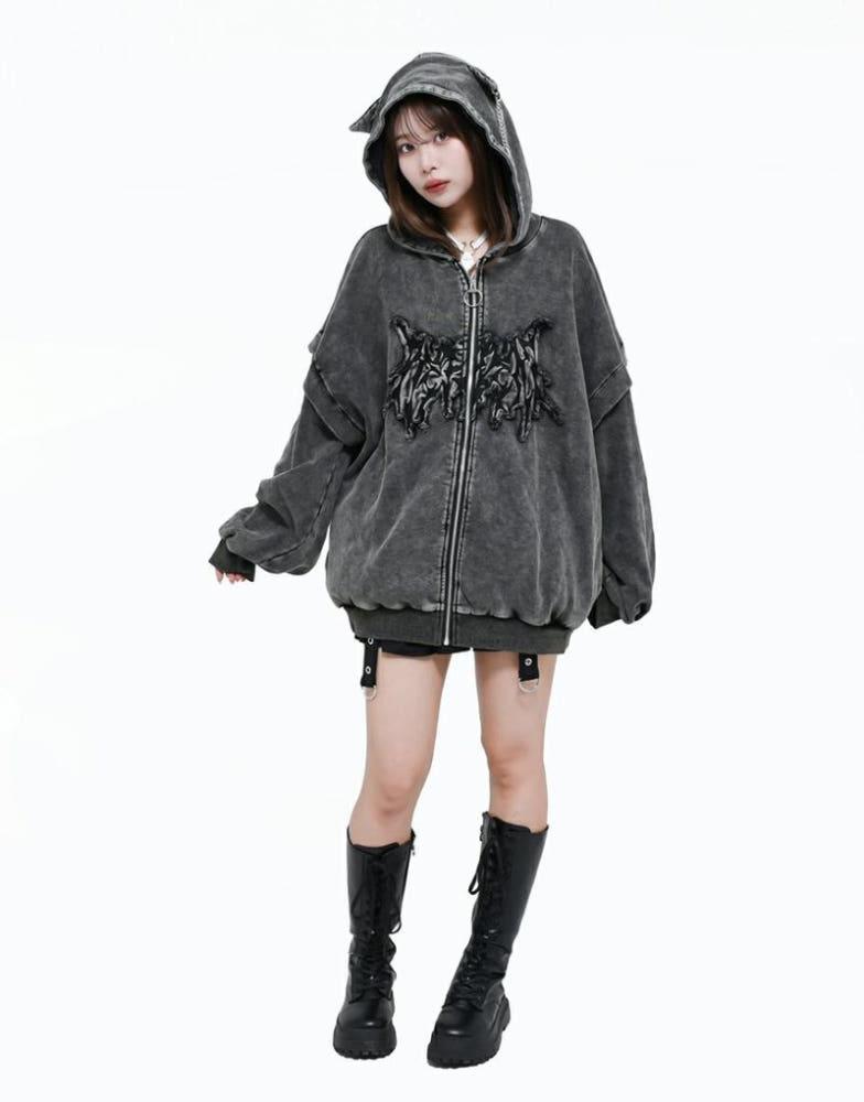 REFLEM 레플렘 고양이 귀 후드집업 파카