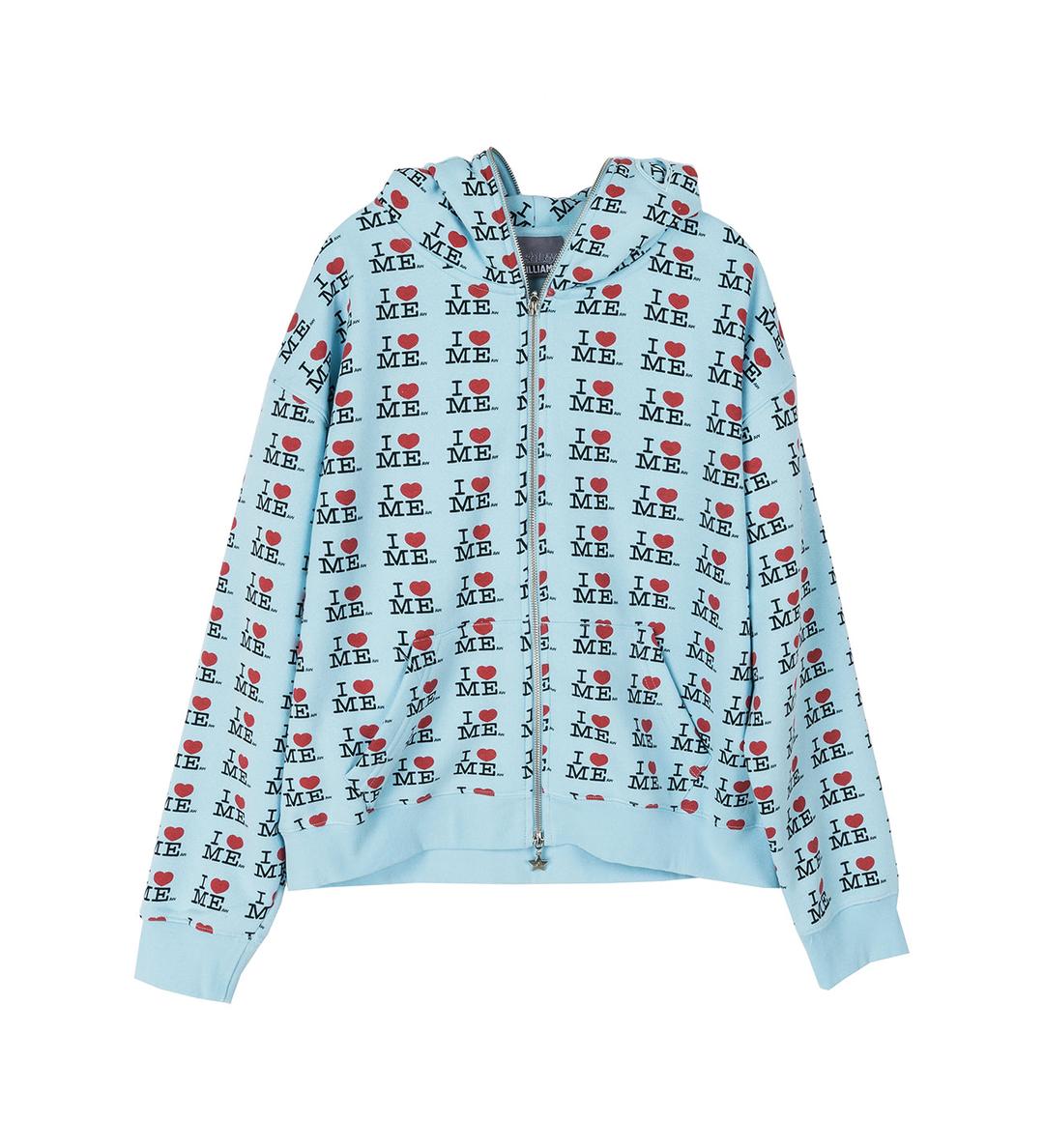 BUTTERFLY HOODIE I HEART ME BLUE - S