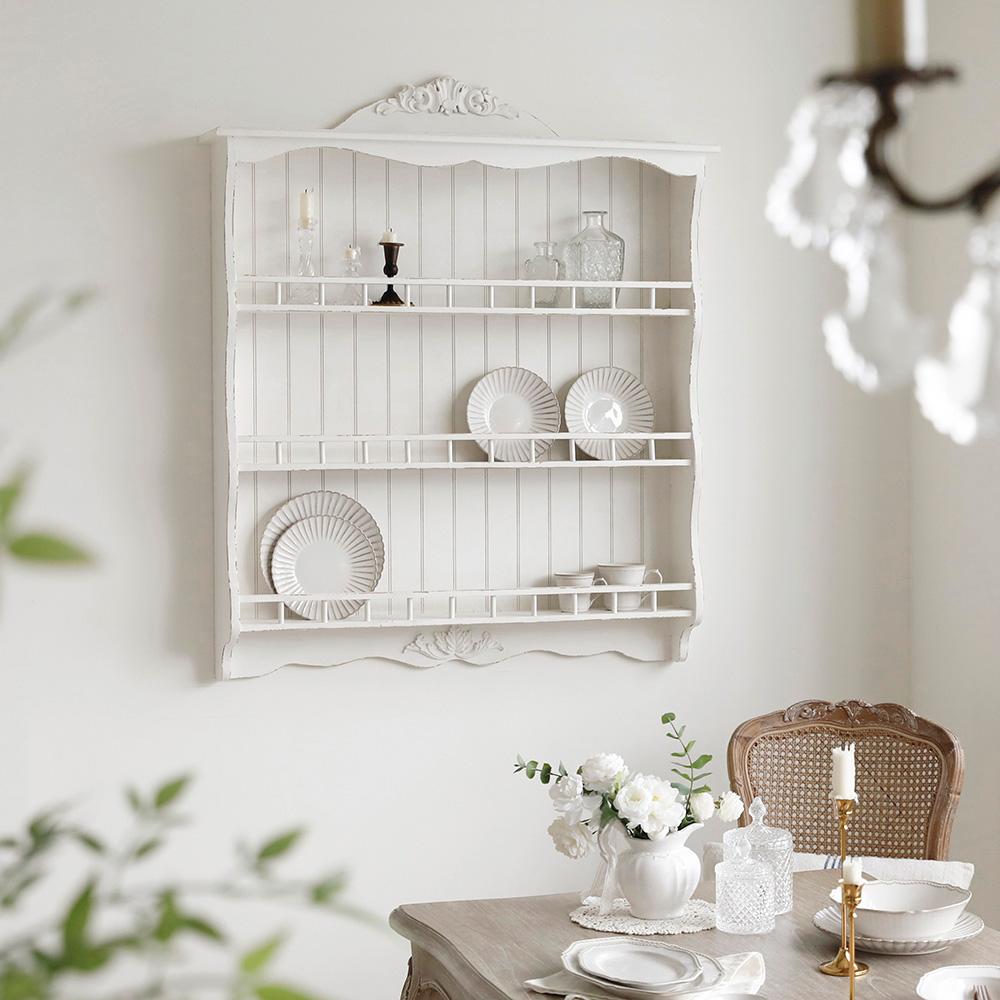 지아니 쉐비 엔틱 빈티지 원목 벽걸이 그릇장 그릇 찻잔 주방 선반 수납장 장식장 진열장