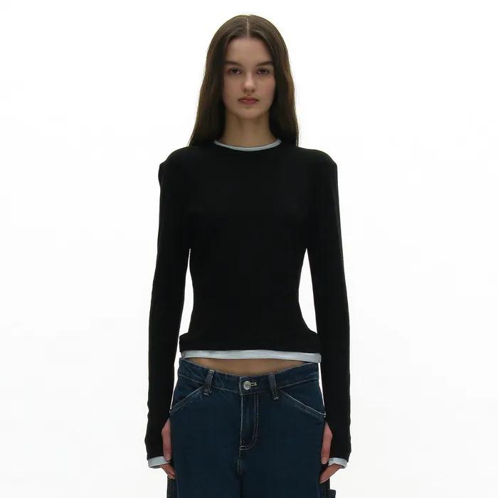 PW DOUBLE LAYERED LONG SLEEVE TEE_12COLOR