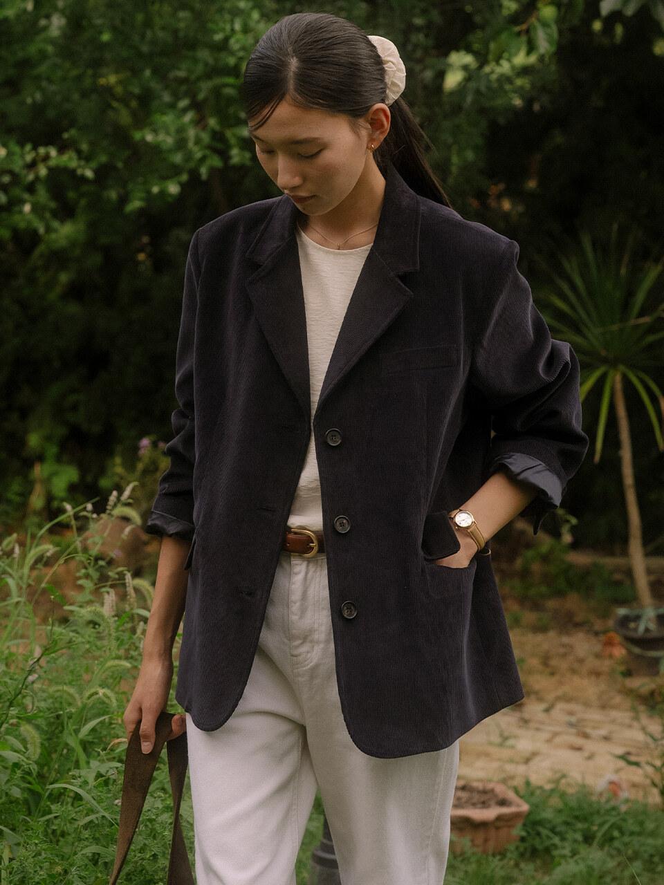 Corduroy classic jacket TIFA03JK04_Navy