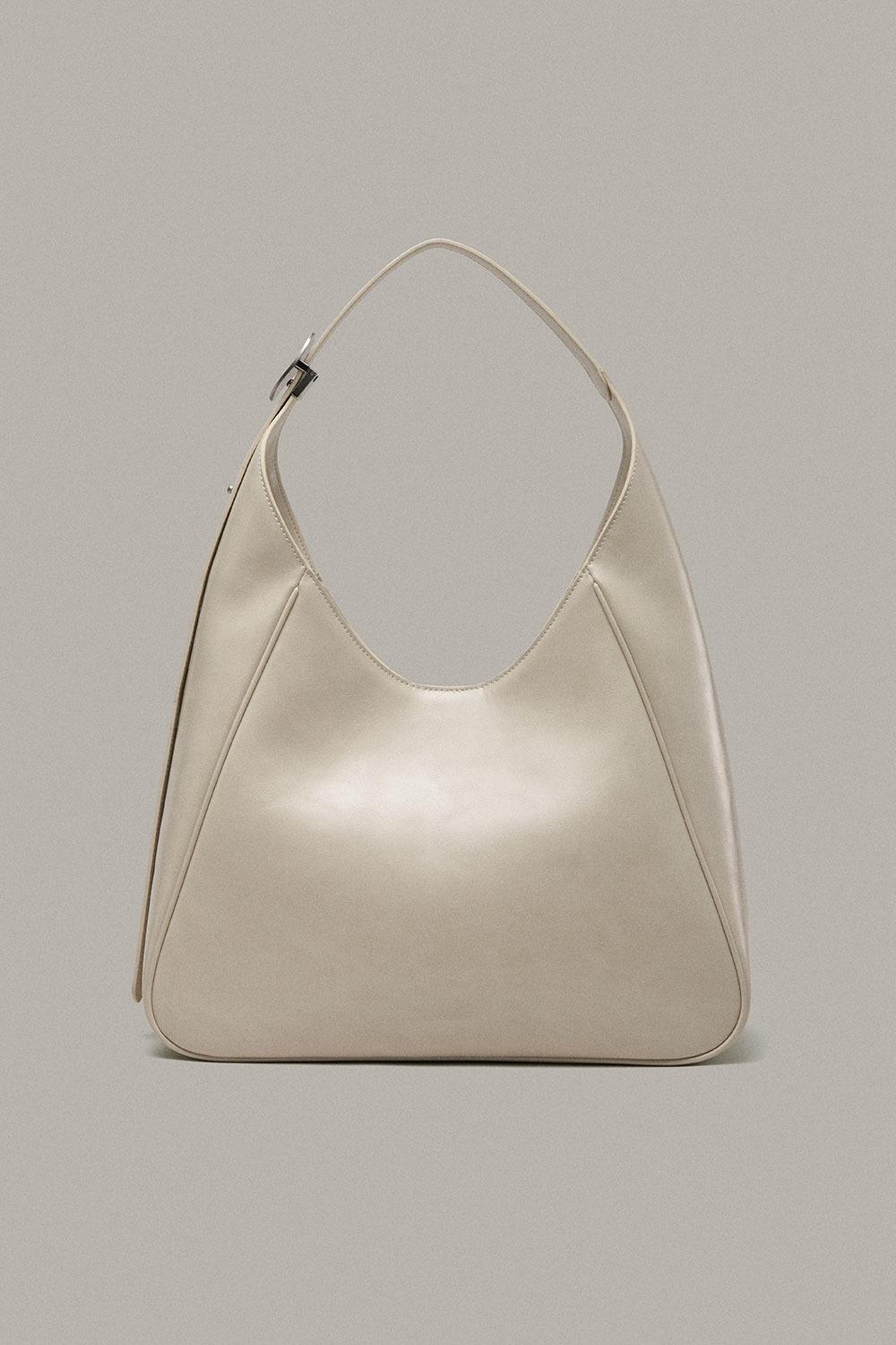 Plaque Hobo Bag - Ivory