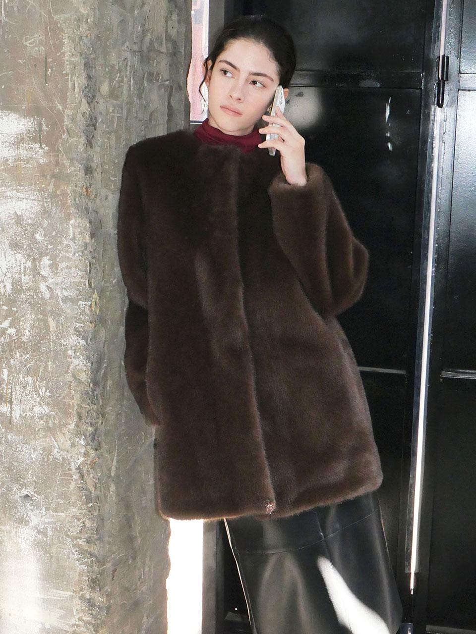 [예약판매/1월 13일 순차배송] Fake Fur Half Coat KF5WH8440_93