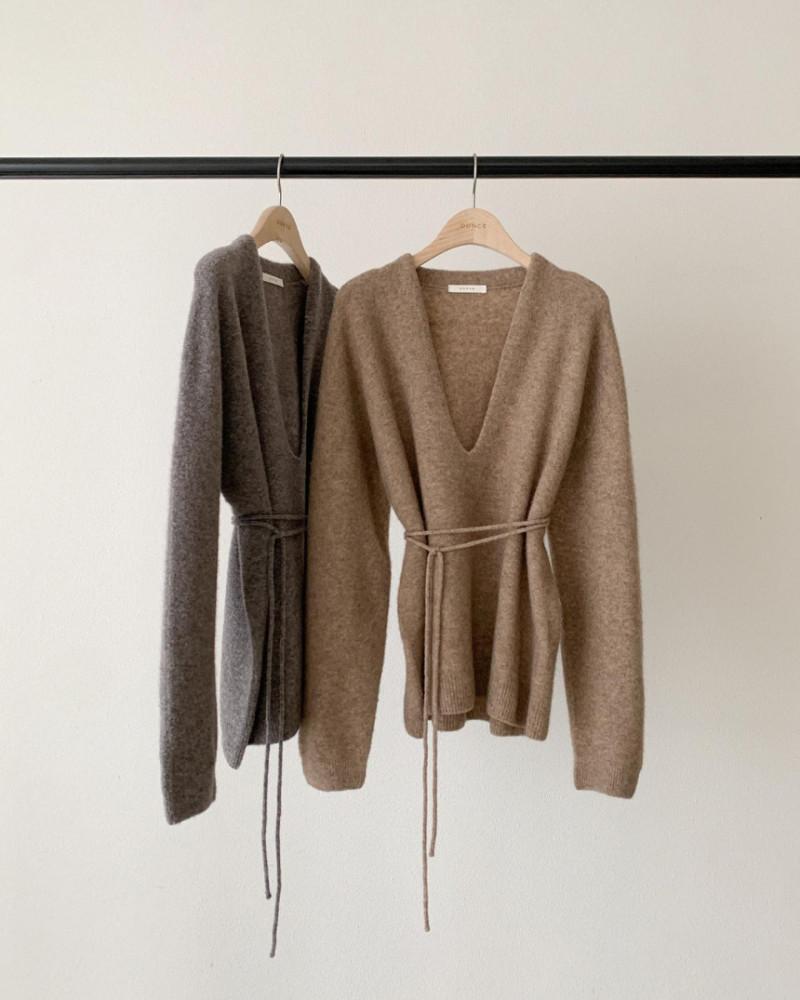 ounce 온스 야크 스트링 브이 니트