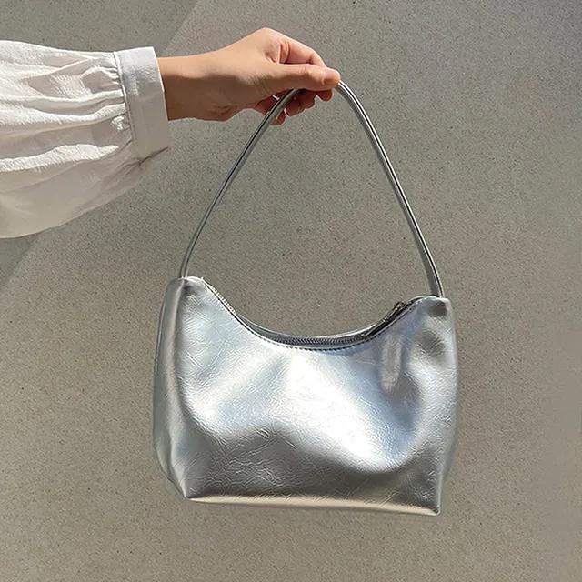 패리스 에나멜 호보 바게트 미니 숄더백 실버백 (4color)