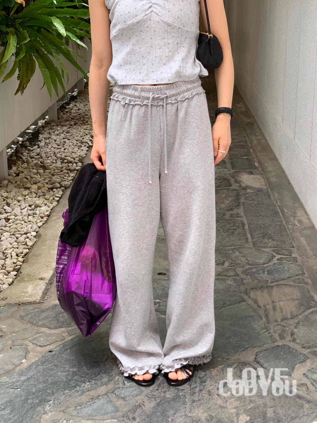 (made♥) ball frill pants (gray)