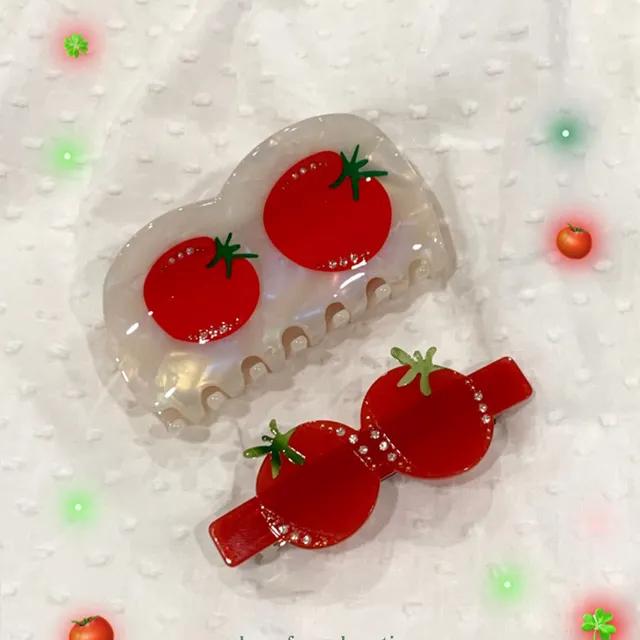 [당일🍅/인기템] 토마토 썸머 헤어 핀 집게핀